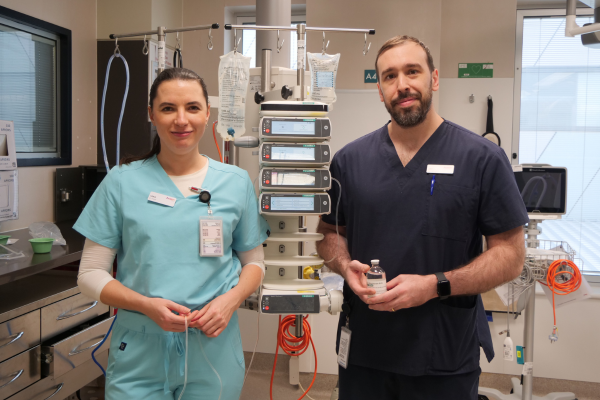 Intensivist and Director of Intensive Care Research at Austin Health, Professor Ary Serpa Neto, with ICU Associate Nurse Unit Manager, Tara